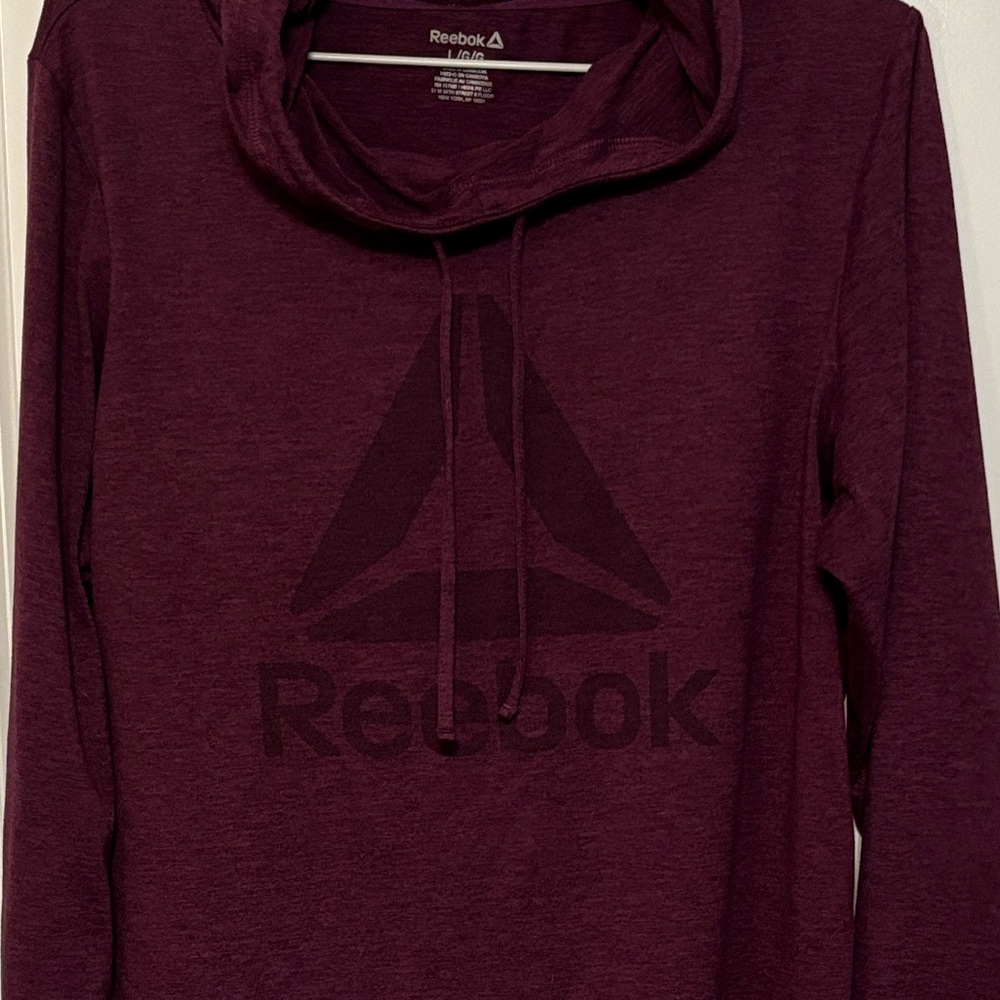 Reebok Workout Ready Cowl Neck Hoodie - Rebel Berry - Size L - NWOT